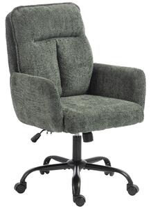 HOMCOM Sedia da Ufficio Ergonomica con Altezza Regolabile e Funzione Oscillante, Verde Scuro | Aosom Italy