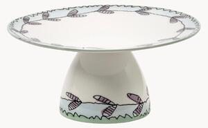 Alzatina in Fine Bone China Midnight Flowers