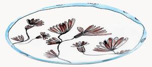 Piatto da portata in Fine Bone China Midnight Flowers