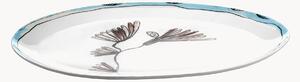 Piatto da portata in Fine Bone China Midnight Flowers