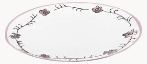 Set di 2 piatti piani in Fine Bone China Midnight Flowers