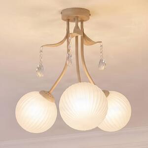 Plafoniera soffitto Celeste Milagro Lighting, dimmerabile, Ottone / Oro, Soggiorno / Sala da pranzo, Metallo, Plafoniera