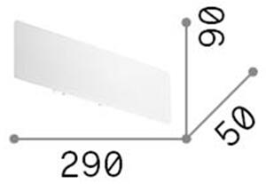 Applique Moderna Zig Zag Metallo Bianco Led 12,5W 3000K Luce Calda