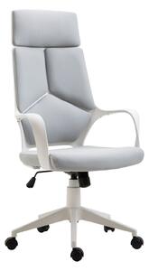 HomCom Sedia da Ufficio Ergonomica Regolabile e Girevole in Tessuto Mesh per Comfort Ottimale in Grigio per Scrivania e Studio|Aosom