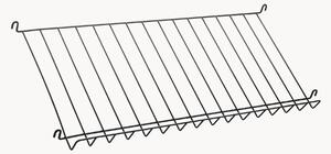 Ripiano portariviste String System, larg. 78 x prof. 30 cm