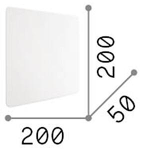 Applique Moderna Cover Alluminio Bianco Led 9,5W 3000K Quadr. D20