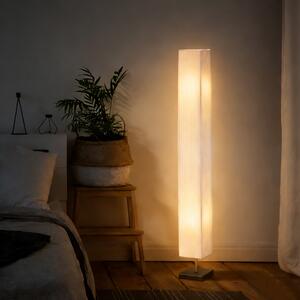 Homcom Lampada da Terra moderna con Piantana in Tessuto, Piantana Moderna da Terra per Soggiorno, Camera da Letto Bianco|Aosom