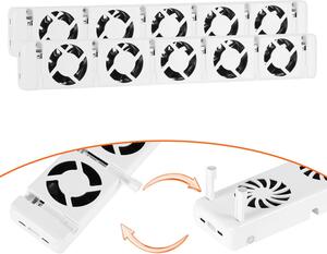 Ventilatore per radiatore Vigevee, set da 2, con controllo della temperatura, adatto per radiatori da 150–200 cm