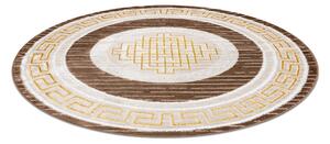 Tappeto MEFE moderno cerchio 9096 Telaio, chiave greca - Structural due livelli di pile beige / maro