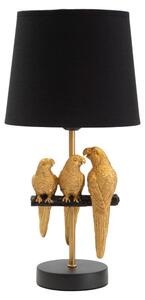 Lampada da tavolo 20 x 39 x 20 cm metallo PVC poliestere nero oro