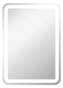 Kleankin Specchio Bagno con Interruttore Touch, Luce LED a 3 Temperature e Antiappannamento, 70x50cm