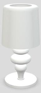Lampada Da Scrivania Contemporanea Eva D14Cm Plastica Bianca E Alluminio 1 Luce