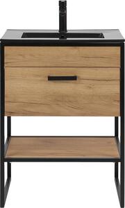 Set di mobili da bagno Lavabo da 60 cm con mobiletto Lavabo Bagno in stile loft