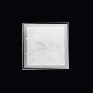 Plafoniera In Vetro Satinato Quadrata Moderna Frame Bianco 4 Luci E27 Grande