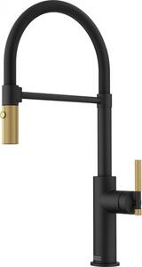 Franke Maris Stripes Rubinetto Da Cucina Verticale Nero-Oro/Oro Antico 115.0747.679