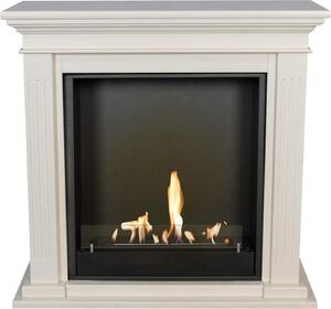 Caminetto a etanolo Xaralyn - Cadiz BST-MDF - Bordo del caminetto in MDF bianco - Potenza termica 3 kW