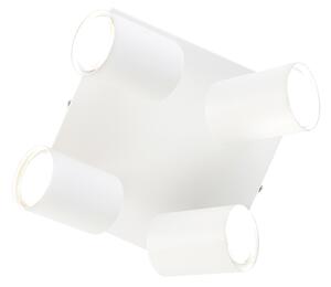 Plafoniera intelligente quadrata bianca con 4 Wifi GU10 - Jeana