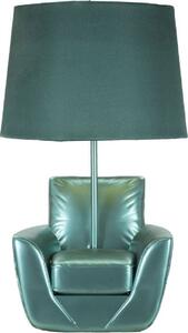 Lampada da tavolo Mauro Ferretti, metà del secolo scorso, attacco E27, dimensioni 26x43 cm, colore turchese