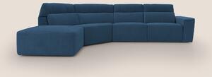 Clark Divano angolare con opzione relax elettrico in tessuto smacchiab