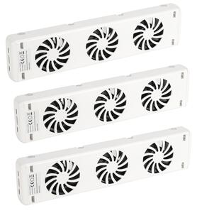 Ventilatore radiatore Peviasot, modello a 3 velocità, set da 3 pezzi, con controllo della temperatura, adatto per radiatori fino a 150 cm