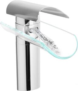 Rubinetto per lavabo, acciaio inox, ottone, attacco acqua 50 cm, superficie cromata, installazione monoforo