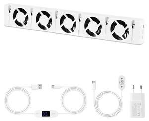 Ventilatore per termosifoni Eikuavons, set da 1, con magnete, portata d'aria di 50 CFM, dotato di termostato