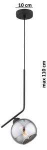 Brilagi - Lampadario a sospensione con cavo DIOR 1xE27/60W/230V nero/grigio fumé