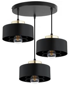Brilagi - Lampadario a sospensione con cavo SPRING 3xE27/60W/230V nero/oro