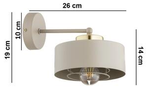 Brilagi - Lampada da parete SPRING 1xE27/60W/230V beige/oro