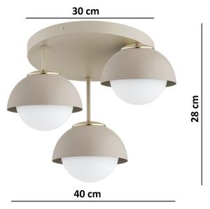 Brilagi - Lampadario a plafone COSMO 3xE27/60W/230V beige/oro