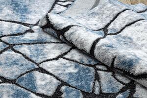 Tappeto moderno COZY 8873 Cracks, calcestruzzo incrinato - Structural due livelli di pile blu
