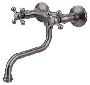 Aquanello Heritage Ascot Rubinetto da cucina classico da parete in acciaio inossidabile NB-4111-HA