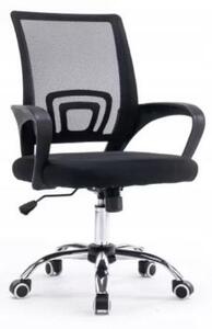 Sedia Da Ufficio Ava Girevole, Rete Nera, Confortevole, Ergonomica