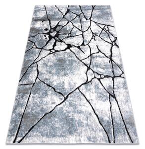 Tappeto moderno COZY 8873 Cracks, calcestruzzo incrinato - Structural due livelli di pile grigio chiaro / blu