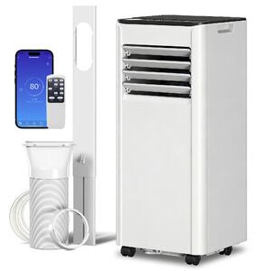 HOMCOM Condizionatore Portatile con Raffreddamento 9000 BTU, Deumidificatore, Ventilatore e Modalità Notte, Bianco e Nero | Aosom Italy