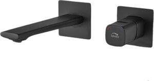 TORES Miscelatore da lavabo da incasso Laveo, nero, BVT_722P