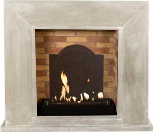 Caminetto a etanolo Xaralyn - Nero BME-SWP - pietra naturale levigata bianca - riscaldamento a 3 kW - caminetto da incasso incluso - caminetto decorativo