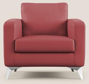 Orione Poltroncina in ecopelle moderna e impermeabile T04 rosso