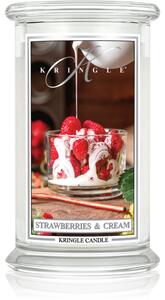 Kringle Candle Classic Strawberries & Cream candela profumata 623 g