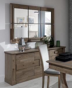 Cassettiera con specchio xxl cassettiera buffet legno nuova credenza 2 pezzi legno