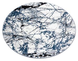 Tappeto moderno COZY 8871 Cerchio, Marble, Marmo - Structural due livelli di pile blu
