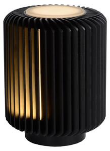 Lampada da tavolo a LED TURBIN nera 5W, bianco caldo, 400 lm, alluminio, dimensioni: 13,7 x 10,6 x 10,6 cm, IP20, Lucide