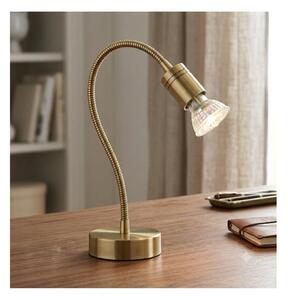 FRIDA LAMPADA DA TAVOLO IN METALLO BRUNITO CON BRACCIO FLESSIBILE E LAMPADINA GU10 LED 5,5W INCLUSA