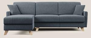 Edgar divano letto angolare in tessuto felis impermeabile T03 blu
