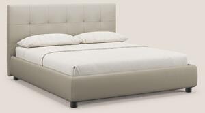 Minato letto imbottito contenitore con testata trapuntata in ecopelle