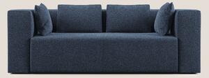 Nettuno divano moderno componibile in morbido tessuto bouclè T07 blu
