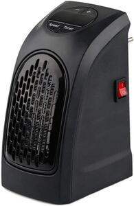 Mini stufa elettrica, 1.000 W, 1,5 m², nera, display LED digitale, riscaldamento per interni