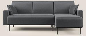 Arthur divano moderno angolare in velluto morbido impermeabile T01 ant