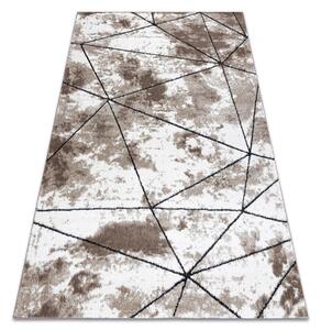 Tappeto moderne COZY Polygons, geometrico, triangoli - Structural due livelli di pile maro