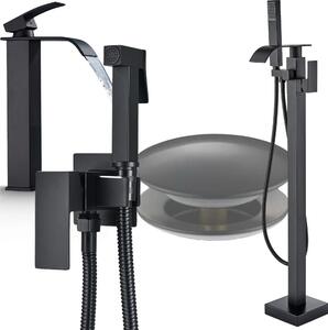 Rubinetto da cucina Ari con canna girevole a 360 gradi, miscelatore monocomando in ottone nero opaco, cartuccia Vetroceramica